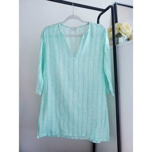 Crinkle Cotton V-neck Tunic